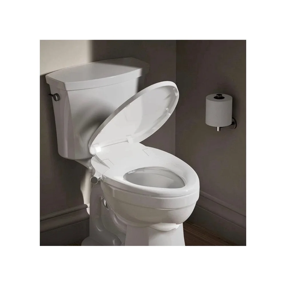 Kohler PureWash M300 Manual Elongated White Bidet Toilet Seat, Chrome Handle